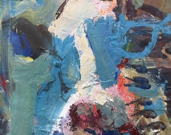 Original Cow Painting – Expressive Mixed Media Farm Animal Art (11x14 on Paper)
