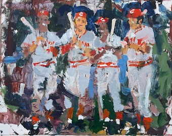 Big Red Machine Original Painting – Cincinnati Reds Baseball Legends – 20x16