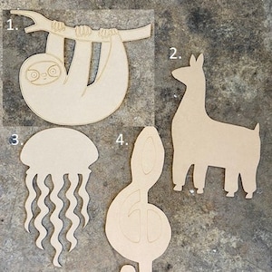 Wood Cut Out Shapes. Set #3 - Regular Size.
