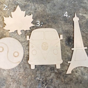 Wood Cut Out Shapes. Set #2 - Regular Size.