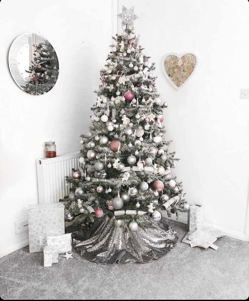 Silver Sequin Tree Skirt 