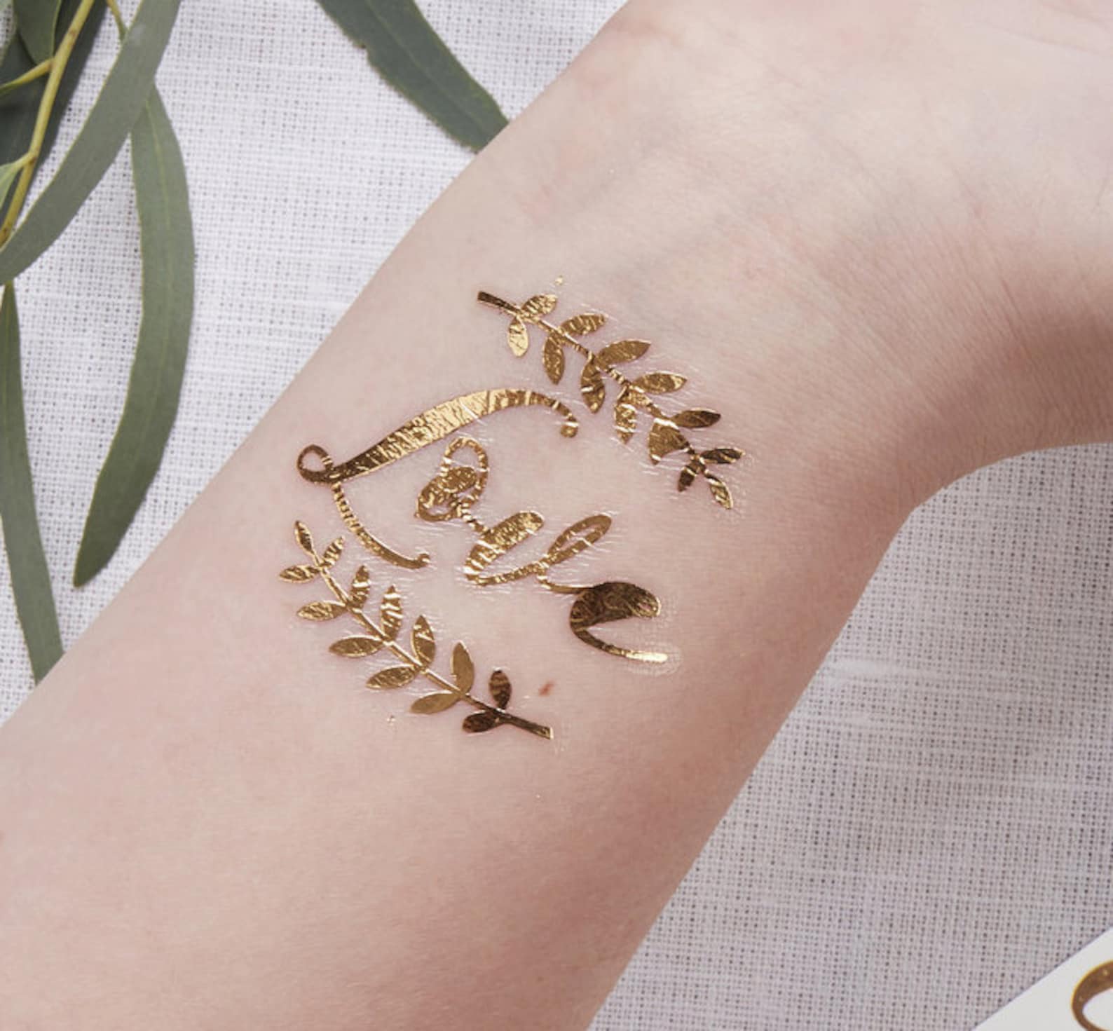 Rose Gold Temporary Wedding Tattoos Wedding Tattoos Gold Etsy Sweden