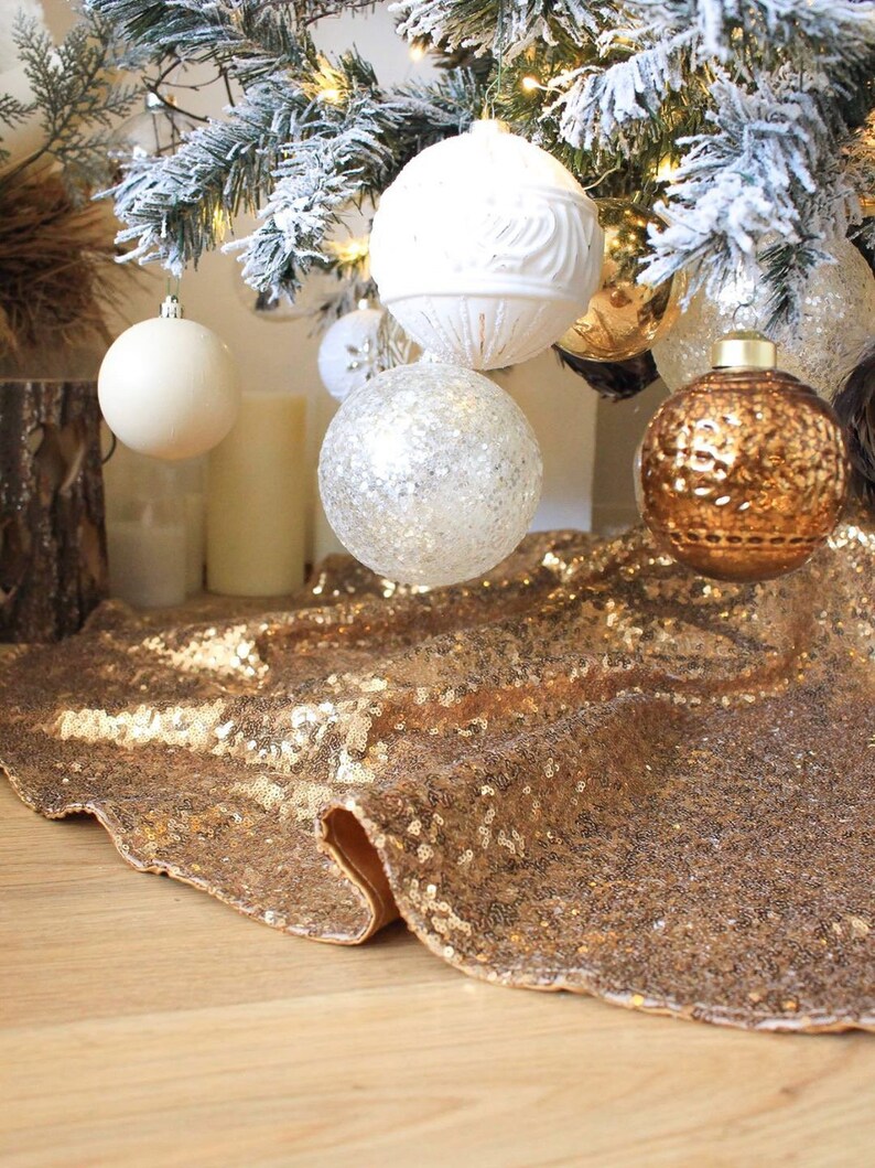 Silver Sequin Tree Skirt 