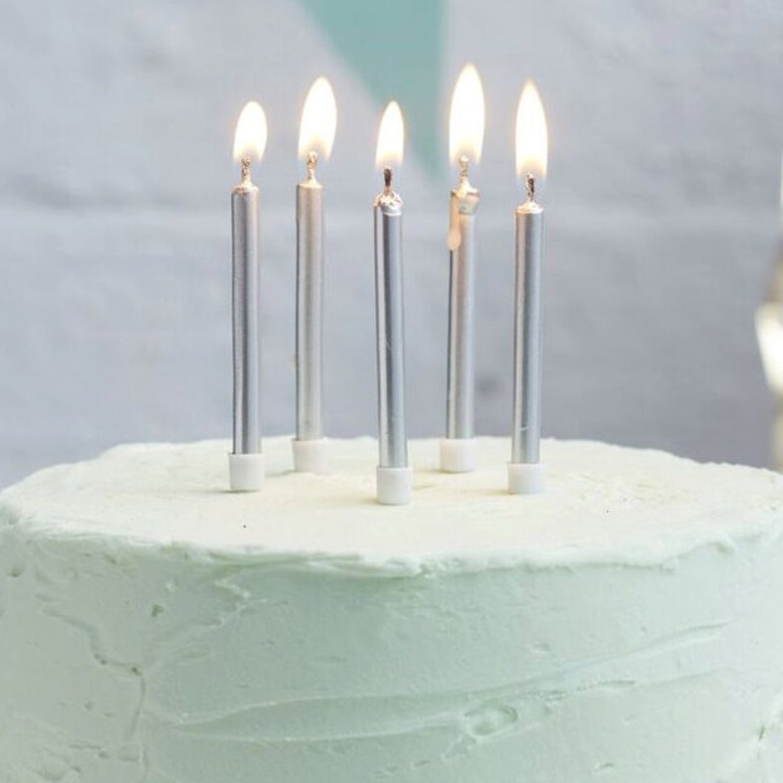 Silver Birthday Candles I 24 Pack I Silver Candles I Metallic Etsy