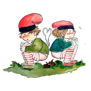Pakiet 2 kartek świątecznych - pocztówka Nadal - Caganers caganer rozmiar A6 * w zestawie koperta C6 *