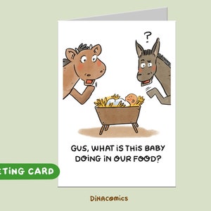 PACK OF 2 Christmas Card fun - Dinacomics funny postal de Nadal *Blank inside * English Spanish Catalan - A6 card - envelope included
