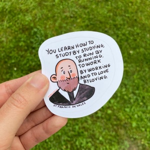 Saint Francis de Sales Sticker -leer liefhebben door liefdevolle sticker katholieke bisschop kerk pegatinas catolico