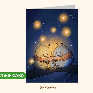 CONFEZIONE DA 2- Piupiuet cartolina d'amore per gli uccelli di Natale A6 *busta gratuita inclusa* versione 2