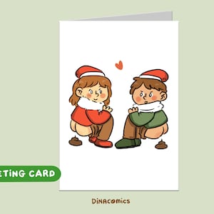 CONFEZIONE DA 2 - Cartolina di Natale - Postal de Nadal - Caga tió - CATALUNYA - din A6 - Busta inclusa