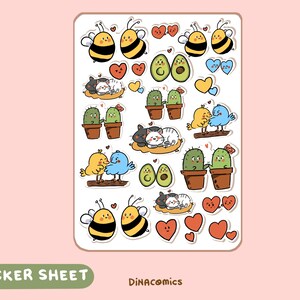 Sticker sheet cute Love couples
