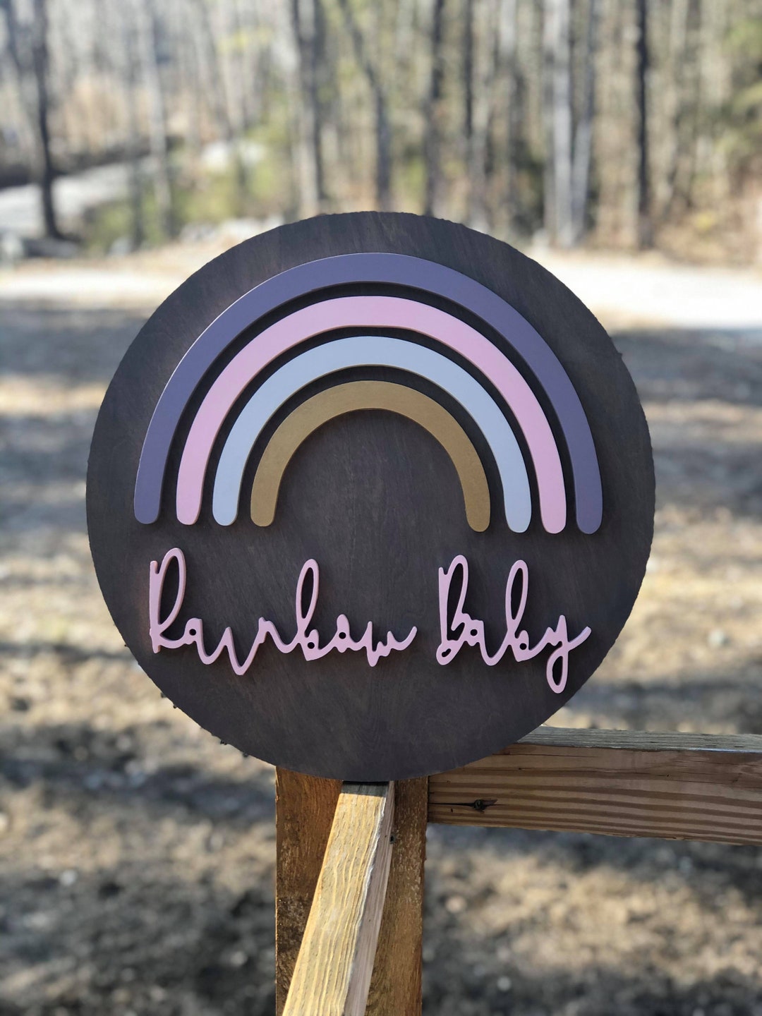Rainbow Baby/rainbow Baby Sign/home Decor/wall Sign/nursery Etsy