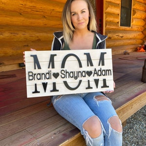 Mothers Day Sign/Mom Sign/3D Mom Gift image 1