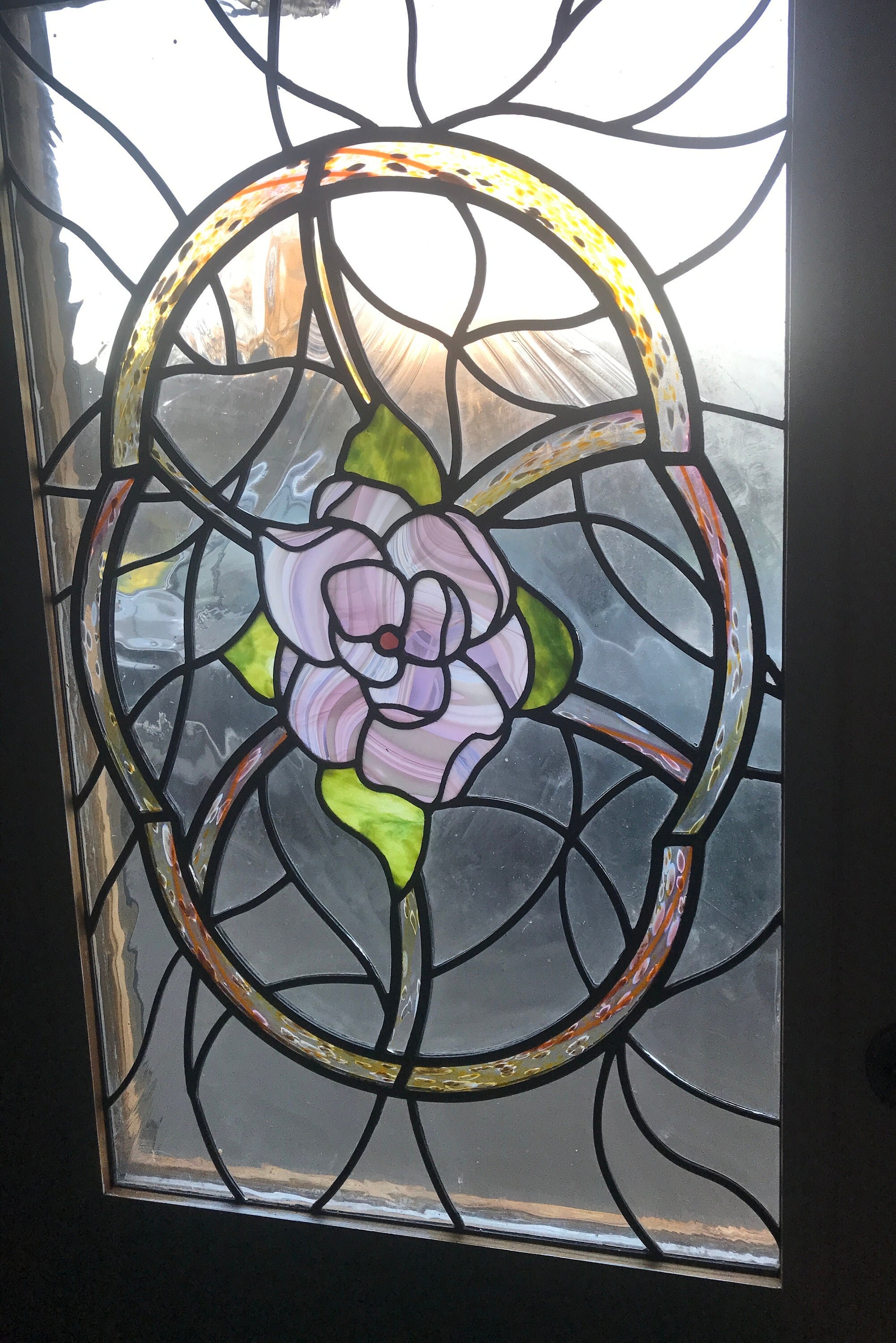 decorative Stained glass designs 希少本 Stained Glass Window - W-430 Art Nouveau - Etsy