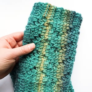 Tunisian Crochet leg warmers intermediate pattern - Instant download crochet pattern for size inclusive Tunisian crochet snow protectors