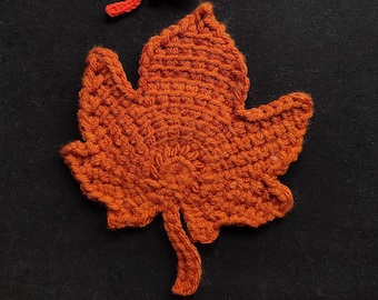 Tunisian crochet maple leaf pattern - digital download