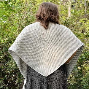 Tunisian crochet shawl pattern, instant download, full instructions, beginner friendly shawl pattern - Phyllite shawl