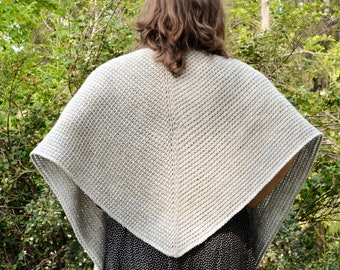 Tunisian crochet shawl pattern, instant download, full instructions, beginner friendly shawl pattern - Phyllite shawl