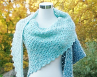 Tomis wave shawl - crochet pattern - Instant download - asymmetrical shawl - detailed instructions - PDF files - US terms - UK terms