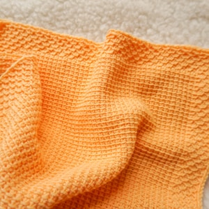 Tunisian Crochet Baby blanket pattern for beginners - Instant download crochet pattern for Tunisian crochet baby blanket in 4 sizes