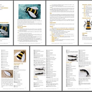 Realistic bumblebee amigurumi pattern crochet bee pattern bee toy with movable legs Digital crochet pattern image 3