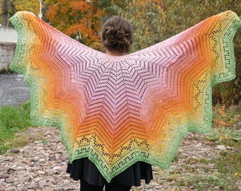 Lacy crochet vest or shawl pattern for women - Summer boho chevron filet vest pattern with instructions and charts - Sweet papaya vest