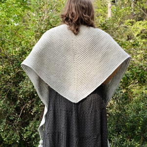 Tunisian crochet shawl pattern, instant download, full instructions, beginner friendly shawl pattern Phyllite shawl image 9