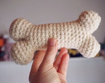 Amigurumi dog bone toy pattern - instant download digital pattern - Toy for dogs, pet toys, crochet pet toy