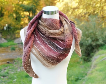 Kizilkaya shawl crochet pattern - Instant download - Asymmetrical shawl - detailed instructions - PDF files - US terms - UK terms