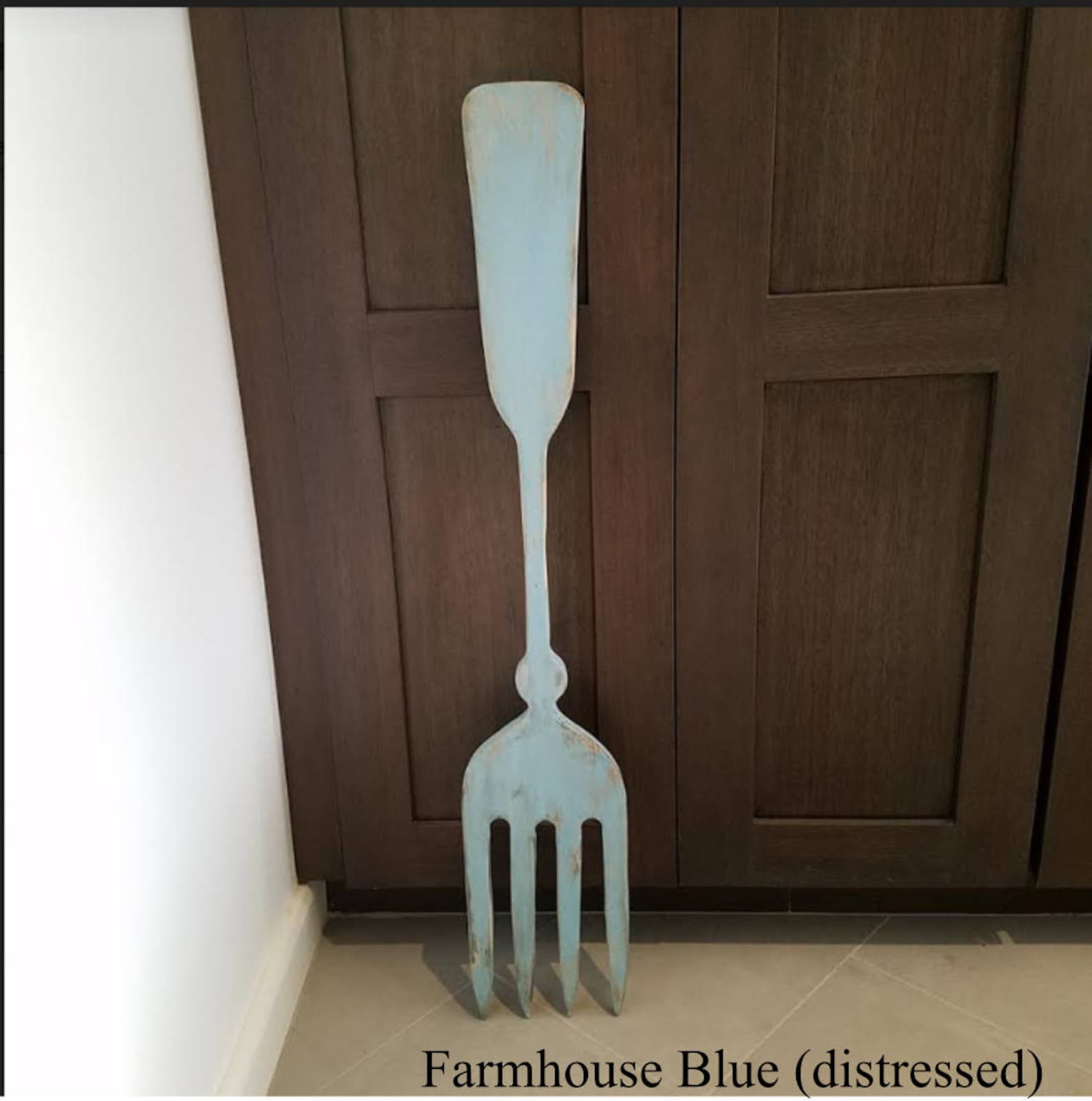 Large Wood knife fork and spoon wall decor handmade kitchen Etsy
