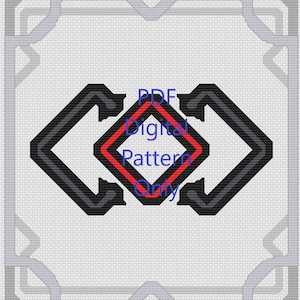 Final Fantasy XIV FFXIV Garlean Flag PDF Digital Cross Stitch Pattern Garlemald