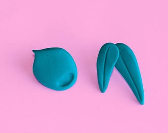 Mixed Gum Studs - Gum leaf and Gumnut - Surgical Steel - Australiana