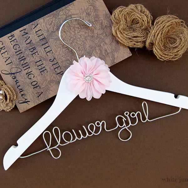 SALE SALE Flower Girl Hanger, Kid's Hanger, Childrens Hanger, Custom Hanger, Baby Shower Gift, with Ribbon Color of your choice