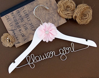 SALE SALE Flower Girl Hanger, Kid's Hanger, Childrens Hanger, Custom Hanger, Baby Shower Gift, with Ribbon Color of your choice