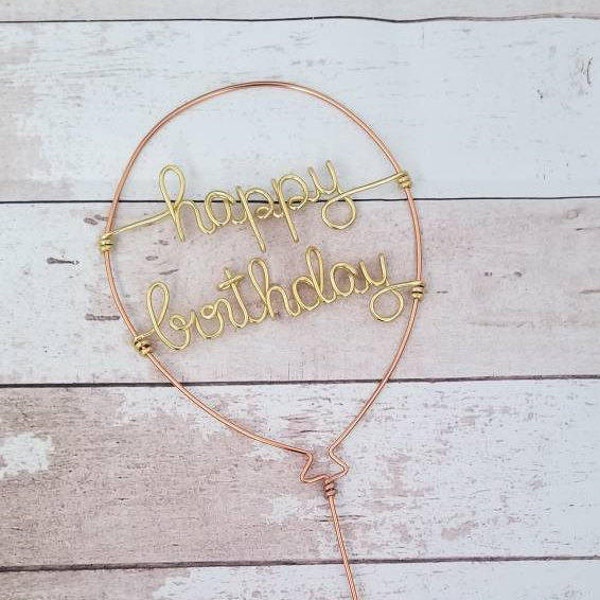 Happy Birthday Cake Topper || cake topper || Party Topper || Wire topper || Party Decor || Bouquet Decor || Home Decor