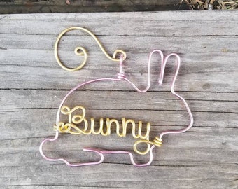 Easter Basket Tag/ Easter Gift Tag / Bunny Ornament / Easter Egg Hunt goodie/ Easter Decor/ Holiday Ornament/ Pet Gift