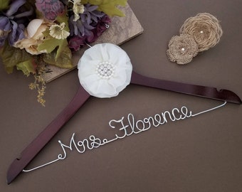 Wedding Hanger, Bridesmaid gift, Bridal Hanger, Bridal Shower Gift, Bridal Party, Graduation Gift.