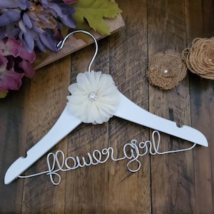 SALE SALE Flower Girl Hanger, Kid&#39;s Hanger, Childrens Hanger, Custom Hanger, Baby Shower Gift, with Ribbon Color of your choice