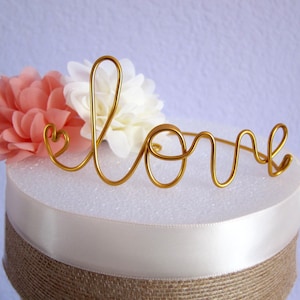 SALE SALE Wedding Cake Topper, Custom Cake Topper, Love topper, Wire Cake Topper, Wedding Decor, Home Decor