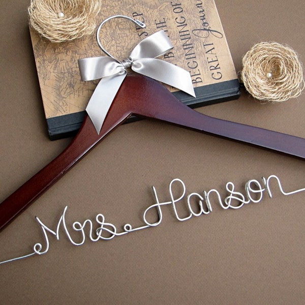 Personalized Mrs. Hanger for Bride | Wedding Hanger | Custom Bridal Shower Gift