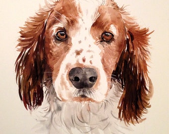 Custom pet portrait. Original watercolor painting. Dog portrait. Pet portrait. Pet portrait comission. Dog lover. Dog art