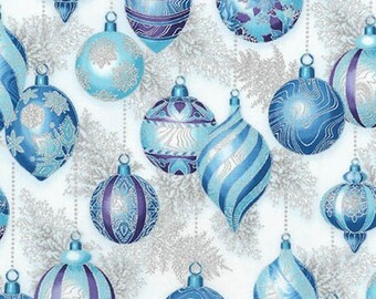 fancy peacock blue christmas ornaments silver metallic accent holiday flourish 11 peggy toole robert kaufman aptm1733878 by yard - Peacock Blue Christmas Decorations fancy peacock blue christmas ornaments silver metallic accent holiday flourish 11 peggy toole robert kaufman aptm1733878 by yard - Peacock Blue Christmas Decorations