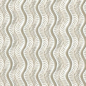 Wavy Taupe Stripes, on Creamy White, Silver Metallic, Fabric, Holiday Flourish-Peppermint Twist, Robert Kaufman, SRKM22950303, By the Yard