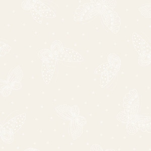 Soft Creamy White, Butterflies, Solitaire Whites, 320-SW, FABRIC, Maywood Studios, By the Yard
