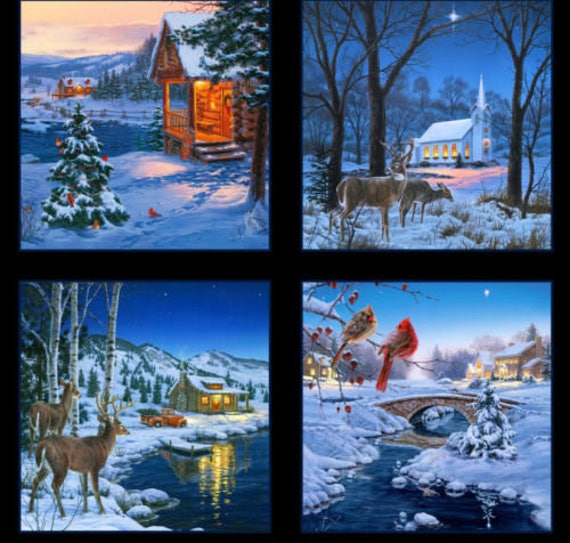 Winters Song By Darrell Bush Cardinal Holiday Art Print Image 10/" x 7/"