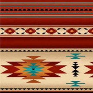 EOB REMNANT, 26 inches, Terracotta, Teal, Stripe, Fabric, Southwest Designs, Tucson, Elizabeths Studio, 100% Cotton, 201E-TERRA