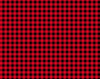 Red, Black, Gingham Check, Classics, Wilmington Prints, 39162-339, 100% Cotton, By the Yard