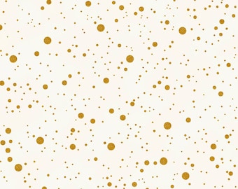 Metallic, gouden stippen, verspreid, all-over, natuurlijk, Santa&#39;s Sweets, Hoffman, S7722-20G, op maat gesneden