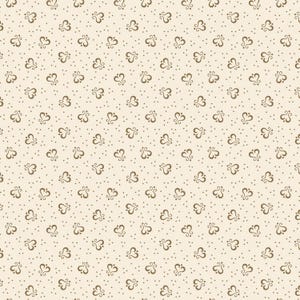 May include: A seamless pattern featuring a repeating design of brown stylized butterflies on a cream background.