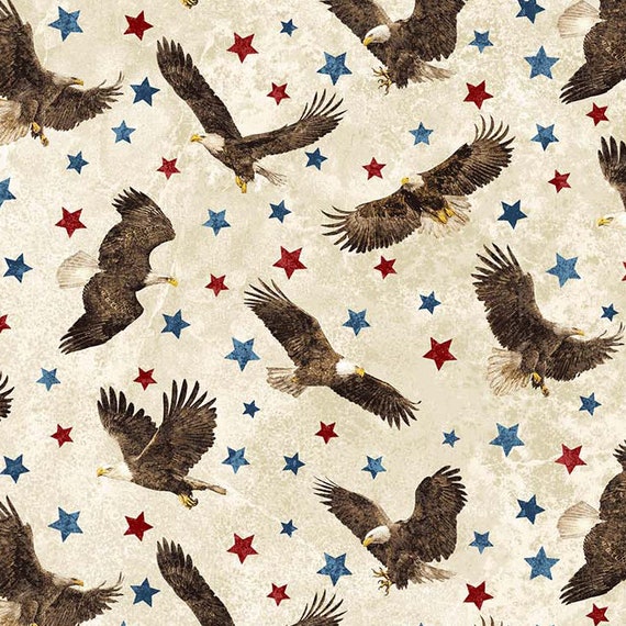 Northcott Stonehenge Old Glory 3937 192 Ivory Blender Cotton Fabric