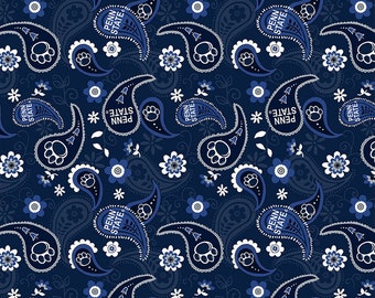 eob remnant, 30 inches, Penn State University, PSU, Nittany Lions, College, University, Licensed Fabric, NCAA, Sykel, PSU-1200, 100% Cotton